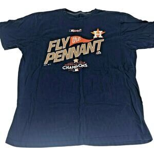 MLB Women’s Short Sleeve V-Neck Fly The Pennant Champions T-Shirt Size XL